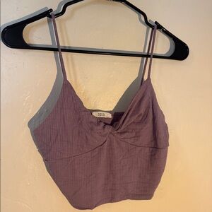 Y2K purple crop going out top